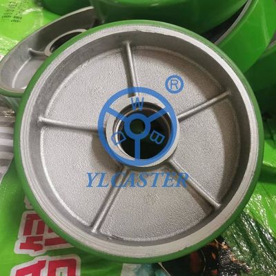 China 8inch Iron PU Drive Wheels 2200LBS Loading Capacity Polyurethane Wheels For Pallet Trucks