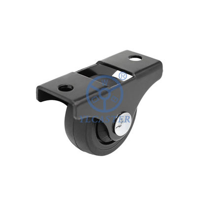 China 32mm Furniture Casters Electrophoretic Bracket Black TPR Silent Non Rotating Casters