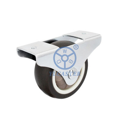 China 2 Inch Ball Bearing Fixed Casters TPR Low Profile Furniture Wheels For Home Appliances