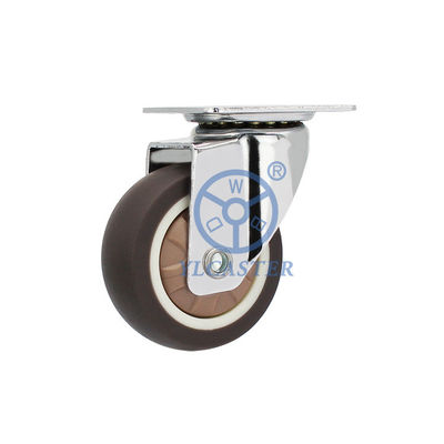 China Thermoplastic Rubber Caster Wheels 50x18mm Silent Wheel Swivel Plate For Sofas