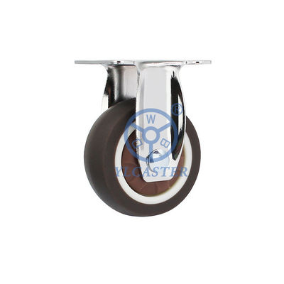 China 2 Inch Slim Furniture Wheels Rigid Plate Thermplastic Rubber Caster Wheels