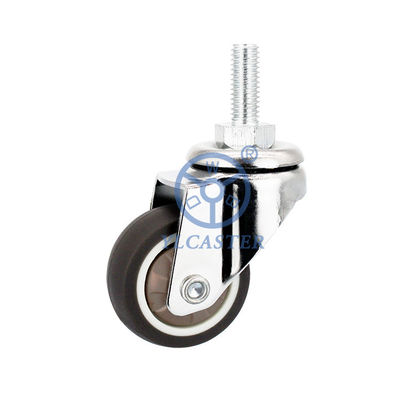 44LBS Furniture Casters 1.5 Inch Threaded Stem Soft Wheels Swivel Type Storage Shelf Casters