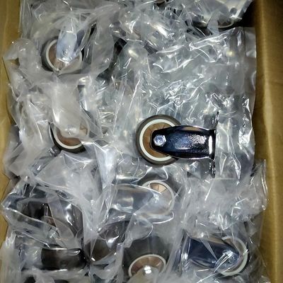 China 2 Inch Vending Machine Casters Chrome Painted Rigid Plate Caster Wheels