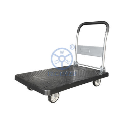 China 500kg Five Wheels Foldable Platform Trolley With Handle Industrial