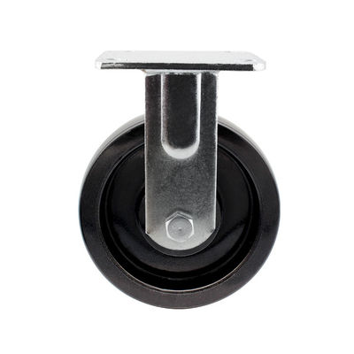buy 100mm Black Glass Nylon Trolley Wheels Waterproof Fixed Type Heavy Duty Industrial Caster Wheels online manufacturer