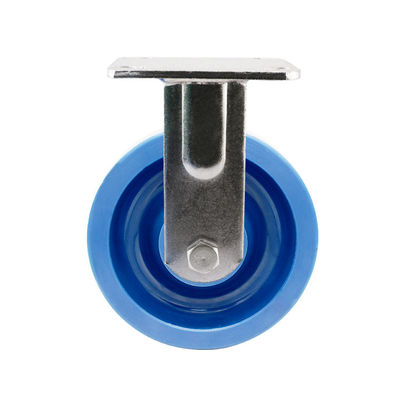 buy 6x2 Inch Polyurethane Wheel Rigid Plate PU Heavy Duty Industrial Trolley Wheel Casters online manufacturer