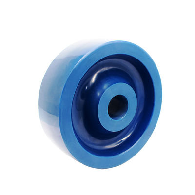 China 5 Inch Polyurethane Wheel Blue PU Heavy Duty Industrial Trolley Wheel Casters
