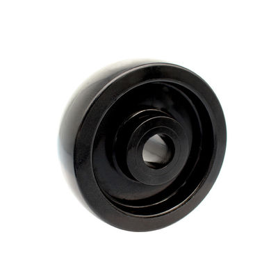 China High Load Capacity Red Polyurethane Heavy Duty Casters Dual Ball Bearings