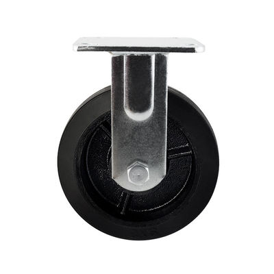 buy Industrial Heavy Duty Casters Wheels 125x50mm 440LBS Black Rubber Wheels Ball Bearing Fixed Type online manufacturer