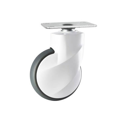 China 70KG Soft Wheel Top Plate Swivel 75mm Castor Wheels For Hospital Beds Without Brakes Supplys