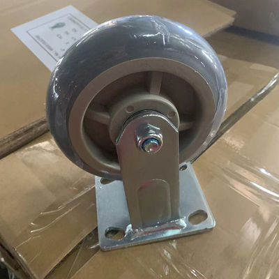 China Heavy Duty 6 Inch Thermoplastic Rubber Wheel 550LBS Rigid Directional TPR Casters Silent