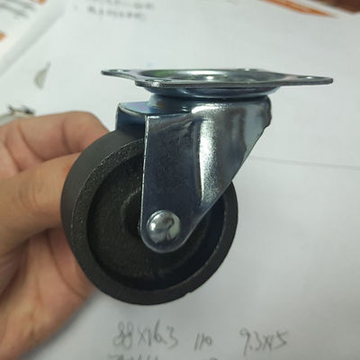 China 50mm Cast Iron Wheel Light Duty 360 Degree Rotating Vintage Iron Caster Wheels Low Profile