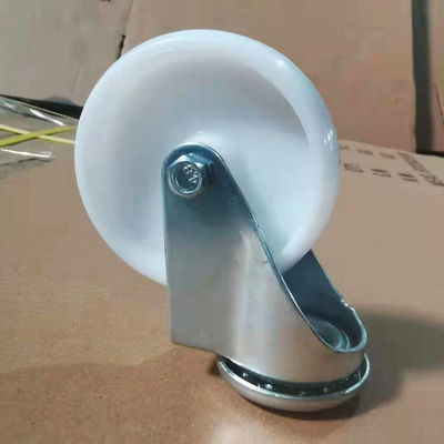 China 2 Inch Swivel White Plastic Castors Light Duty PP Wheels Bolt Hole