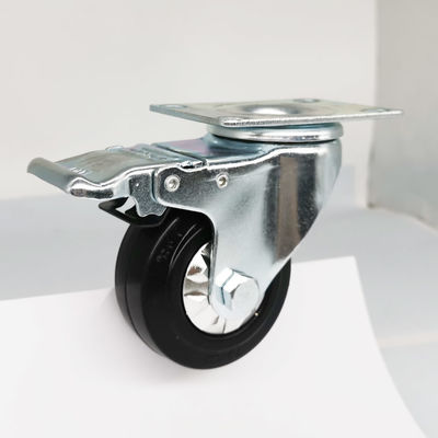 buy 3 Inch 154lbs Capacity Medium Duty Top Plate Locking Rubber Casters With Dust Covers Supplys online manufacturer