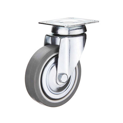 China Light Duty Thermoplastic Rubber Caster Wheels 4 Inch Diameter Swivel TPR Casters