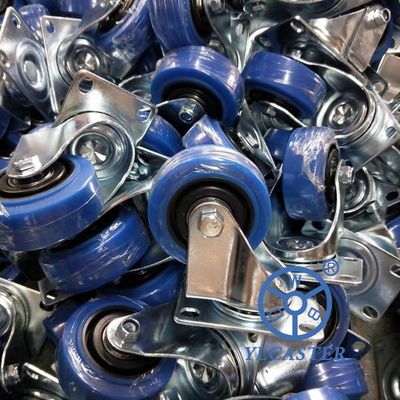 China 3 Inch Swivel TPR Wheels Medium Duty Blue TPR Trolley Casters