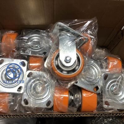 China 4 Inch Heavy Duty Aluminium Polyurethane Castors Swivel Ball Bearing