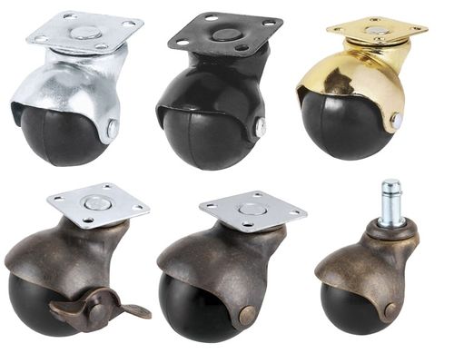 China 19-24mm TPR Plastic Soft Casters Wheels 144Lbs Load Capacity