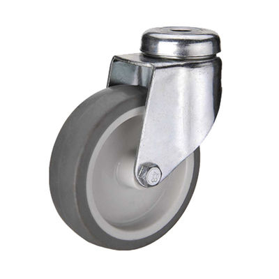 China Zinc Plated Finish Grey Plastic Light Duty Casters For Industrial