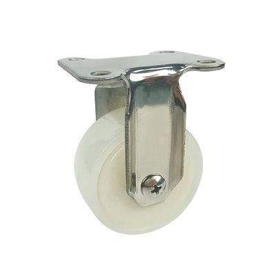 China Steel Housing European Casters With Plastic Wheel Core And Zinc Plated Finish