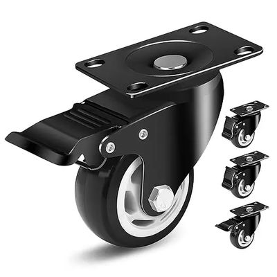China 300Lbs Workbench Casters For Heavy Wooden Products With Zinc Plated Coated Surface Treatment