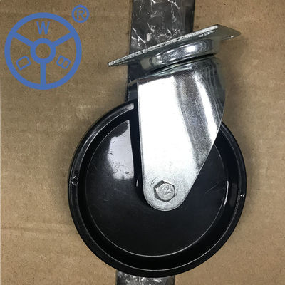 China Smooth TPR Grey Zinc Plated Casters 19-24mm Wheel 2-4 Inches Swivel Radius