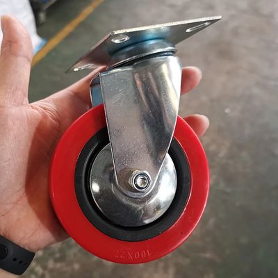 China Plate Mounting Type Light Duty Casters For Temperature Range -20 To 100 Degrees Celsius