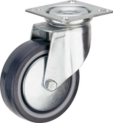 China Industrial Swivel Casters With Plain Bearing / TPR Wheel
