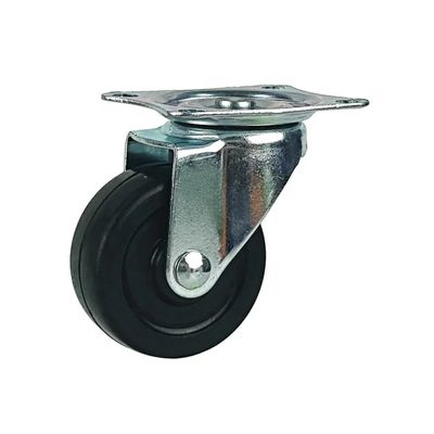 China Steel Plate Swivel Casters For Light Loads 19-24mm Grey Wheels Up To 144 Lbs