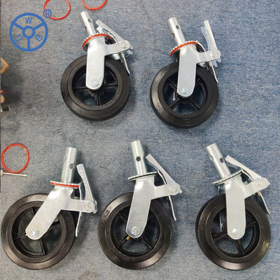 China Transportation Brak Type Caster Wheel Caster 200/250kg Load 50mm Steel Treaded Stem