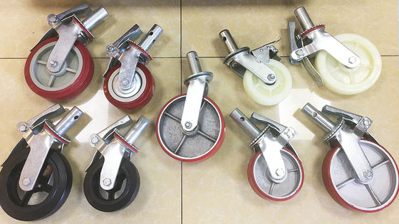 China Industrial Roller Bearing Scaffolding Heavy Duty PU Caster Wheels for Heavy-Duty Equipment