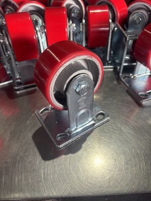 China Ball Bearing Iron PU Caster Wheel 100mm For Superior Load Bearing Capacity