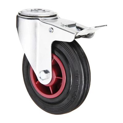 China Steel Casters 100-300KG Load Capacity With 3-8 Rubber Wheels