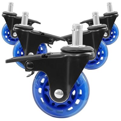 Smooth And Silent Office Furniture Casters With 3-5 Inch Plastic Or PU Wheels