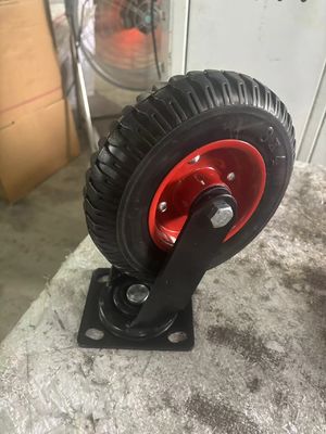 China Smooth Roller Rubber Casters Wheels Swivel Rubber Wheel For Industry