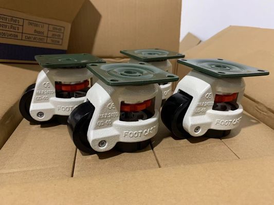 China Industrial Plated Leveling Casters for Heavy Duty Swivel Lock 300 Lbs Load Capacity