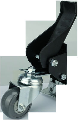 China 300 Lbs Load Capacity Rigid Swivel with Double Ball Bearing 2.5 Inch Black Swivel Caster Wheels