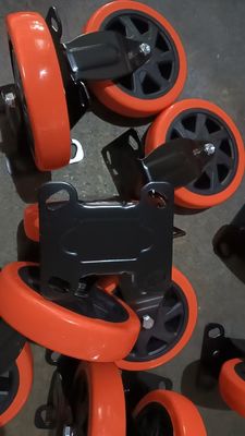 China 837lbs Wheel Capacity Heavy Duty Casters Polyurethane Material Dual Ball Bearings Heavy Load Capacity