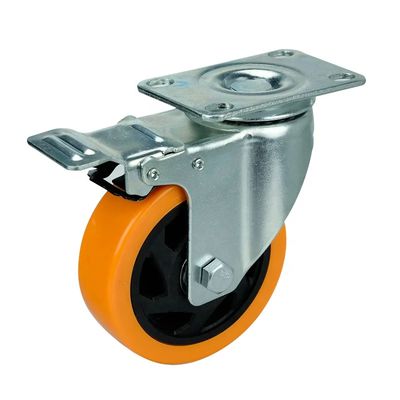 China Double Ball Bearing Medium Duty Casters 4 Inch Wheel Diameter For Heavy-Duty Applications