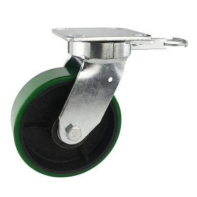 China Phenolic Industrial Casters for Heavy-Duty Applications Grip Ring Stem Mounting Type Polyurethane Wheel
