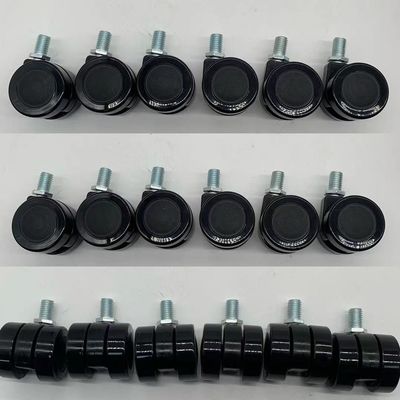 China Single Wheel Style Red PU Wheel Polyurethane Casters Total Lock Brake Type Durability Materials
