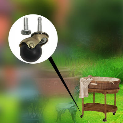 China Grip Ring Stem Furniture Casters With 10-60 KG Load Capacity 3-5 Inches Wheel Diameter In Zinc Plated Finish
