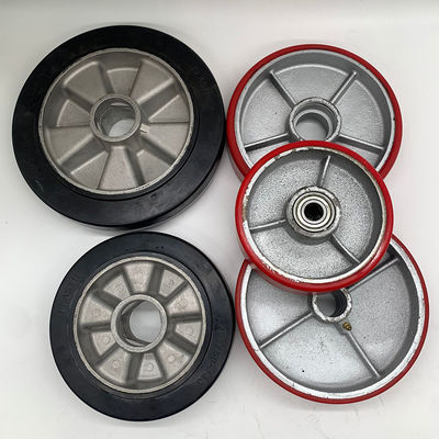 China Plain Bearing Rubber Casters Wheels for Heavy-Duty and Temperature Environments
