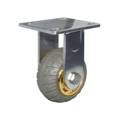 China Customable rubber casters wheels with zine plated threaded stem offering traction and smooth rolling on diverse floor types