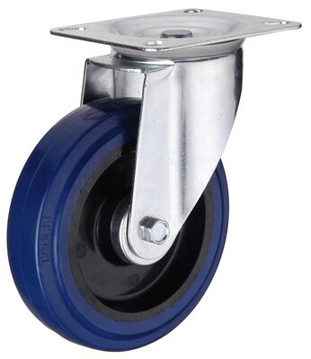 China Brake Casters Caster Rubber 2 inch 4 inch 5 inch Wheels Castors with Brake in Black Blue Green Colors Swivel Fixed Types