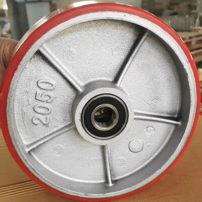 China Total Lock Brake Type pu caster wheel 150mm heavy duty caster wheel built for logistics and material handling carts