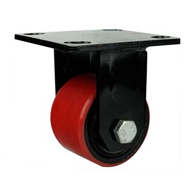 China 450-850kg Loaded Capacity Polyurethane Casters 150mm Wheel Size PU Iron Wheel Material Heavy Duty Wheels for Industrial