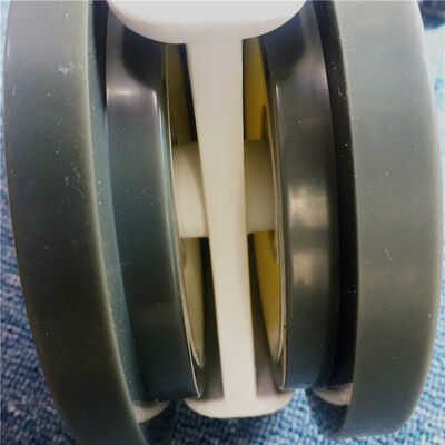 China 194mm height black pu caster wheel hollow core industrial grade caster wheel for heavy duty carts equipment and machinery