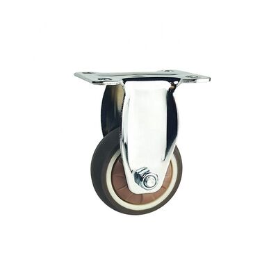 China Non Marking Tread Rubber Casters Featuring Rubber PP Core Wheel Material Heavy Load Transport Wheels