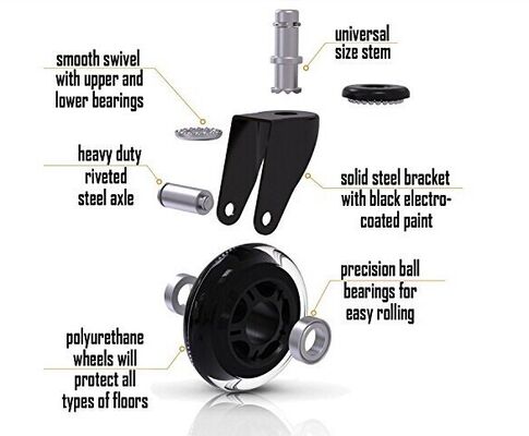 Good price Load Capacity 100KG to Rubber Casters Made with Steel and Rubber Wheel Material Offering Performance in Industrial Settings online